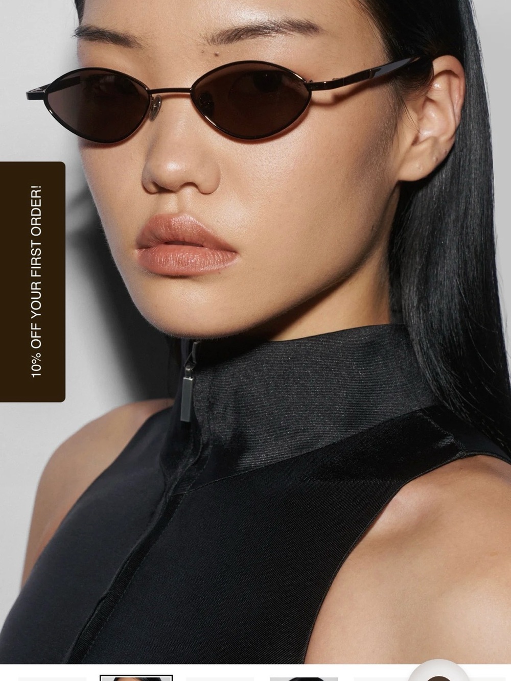 Women's Brown Oval Sunglasses — Modern Minimalist